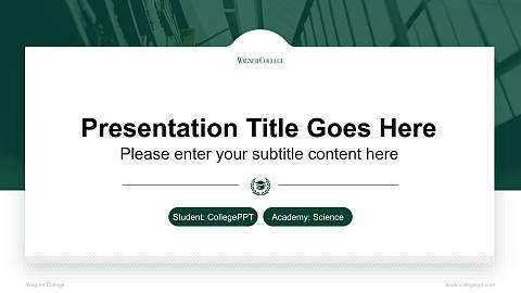 Wagner College National Scholarship Defense PPT Template