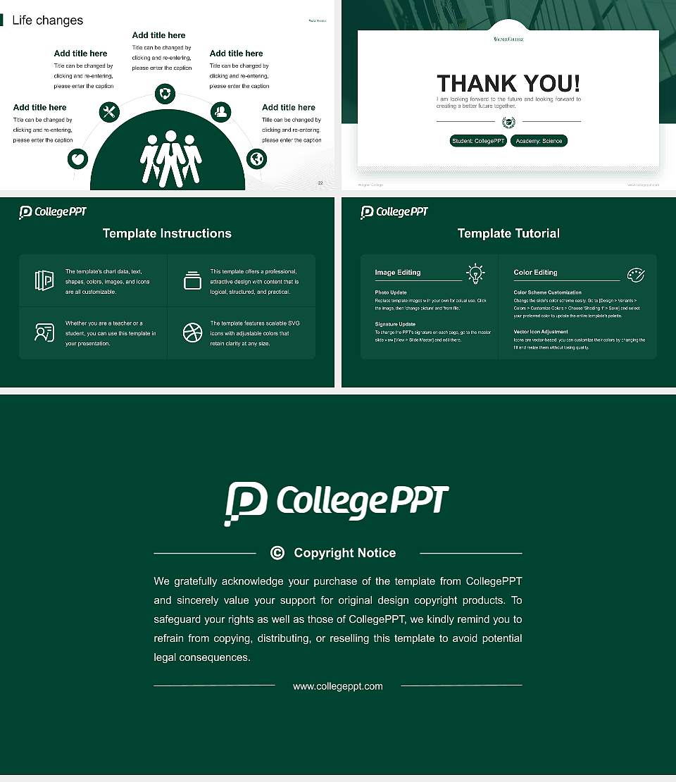 Wagner College National Scholarship Defense PPT Template16:9 ratio PPT effect preview image4