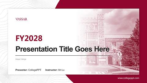 Vassar College Academic Presentation/Research Findings Report PPT Template