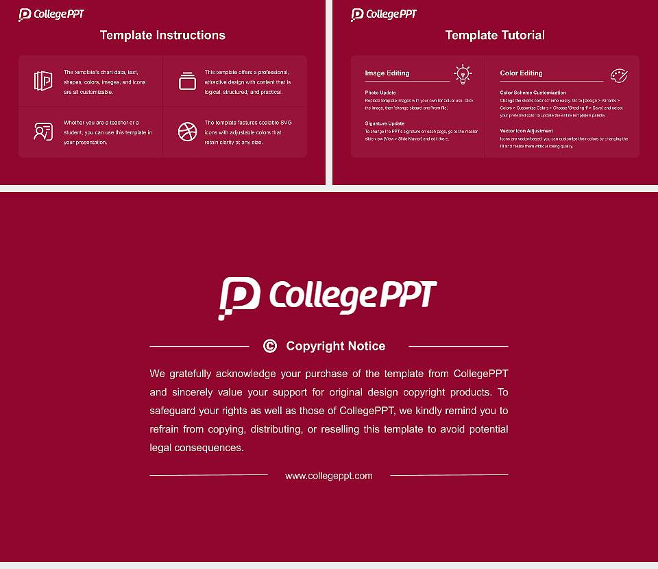 Vassar College Academic Presentation/Research Findings Report PPT Template16:9 ratio PPT effect preview image5