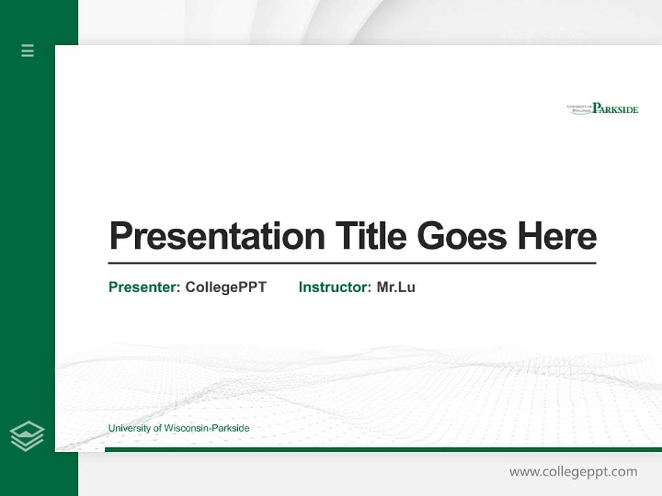 University of Wisconsin-Parkside Thesis Proposal/Graduation Defense PPT Template4:3 ratio PPT effect preview image5