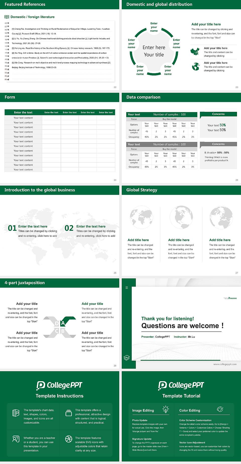 University of Wisconsin-Parkside Thesis Proposal/Graduation Defense PPT Template4:3 ratio PPT effect preview image4