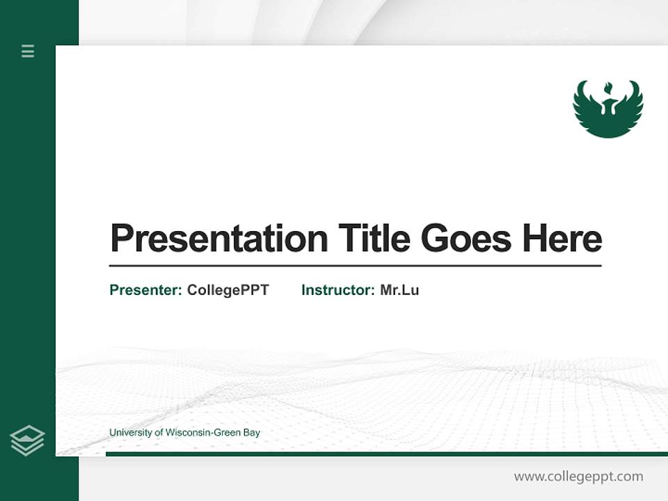 University of Wisconsin-Green Bay Thesis Proposal/Graduation Defense PPT Template4:3 ratio PPT effect preview image5