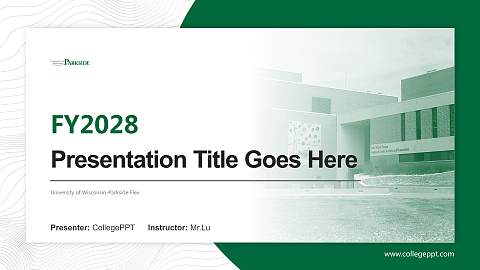 University of Wisconsin-Parkside Flex Academic Presentation/Research Findings Report PPT Template