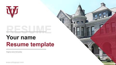 Virginia Union University Resume PPT Template