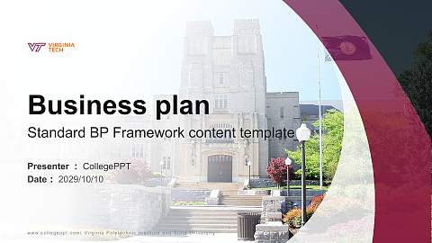 Virginia Polytechnic Institute and State University Competition/Entrepreneurship Contest PPT Template
