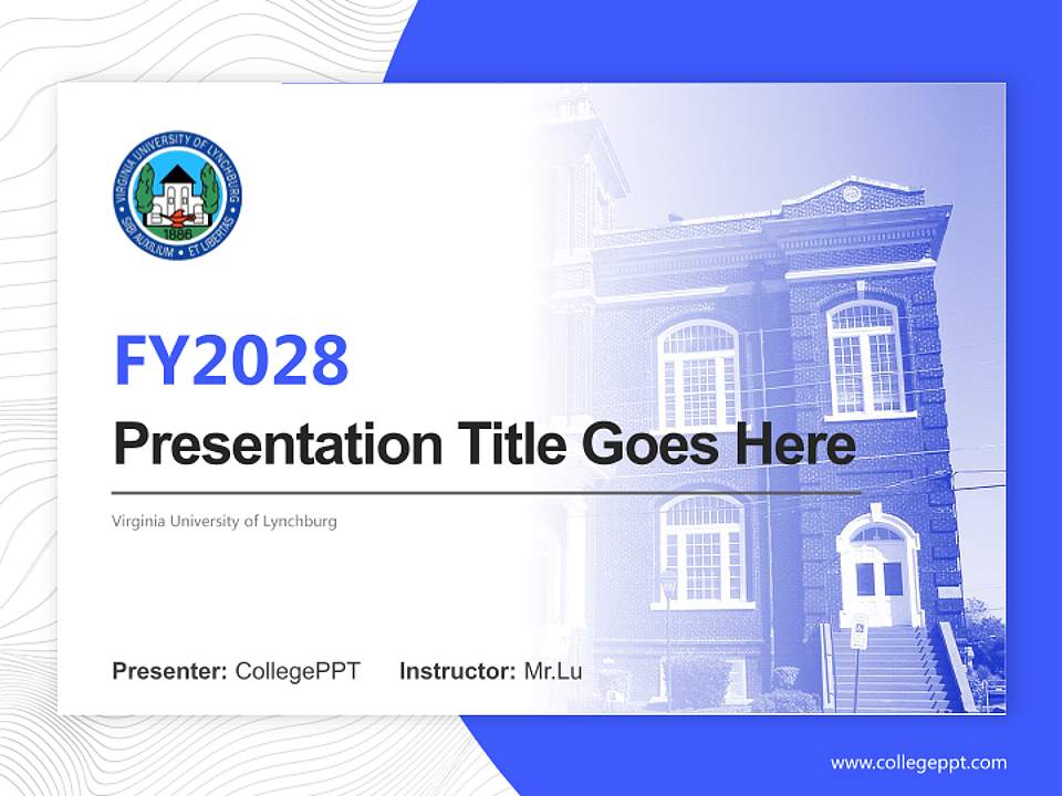 Virginia University of Lynchburg Academic Presentation/Research Findings Report PPT Template4:3 ratio PPT effect preview image5