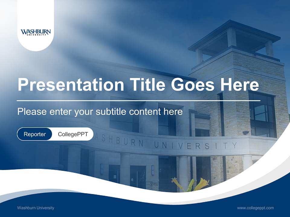 Washburn University Lecture Sharing and Networking Event PPT Template4:3 ratio PPT effect preview image4