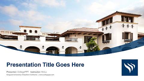 Vanguard University of Southern California Course/Courseware Creation PPT Template