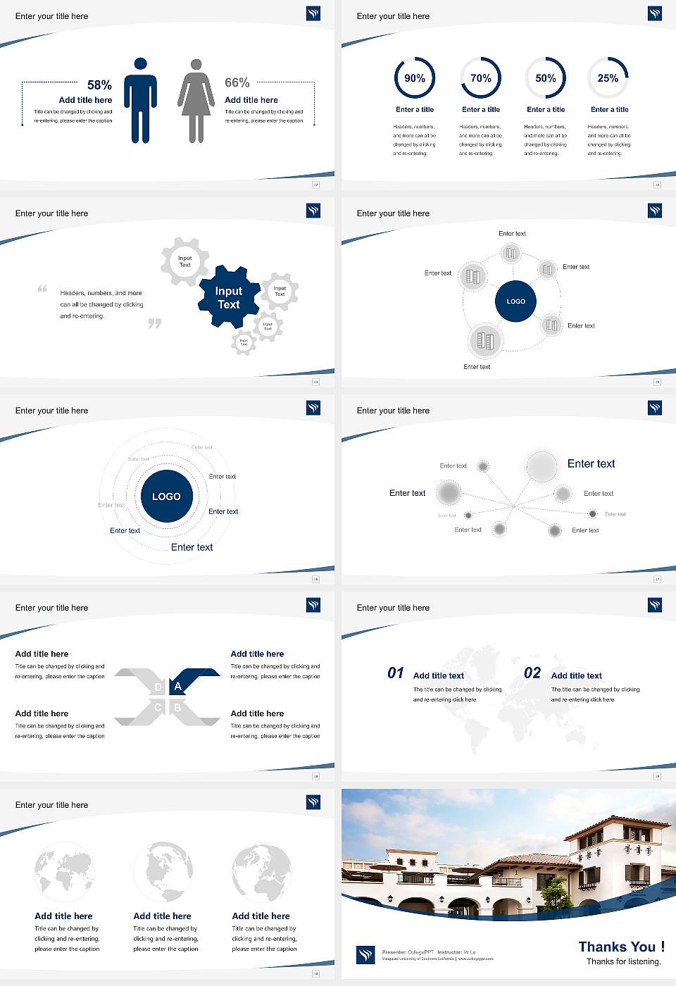 Vanguard University of Southern California Course/Courseware Creation PPT Template16:9 ratio PPT effect preview image4