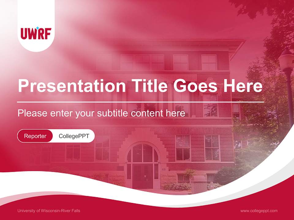 University of Wisconsin-River Falls Lecture Sharing and Networking Event PPT Template4:3 ratio PPT effect preview image4