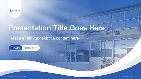 Vandercook College of Music Lecture Sharing and Networking Event PPT Template