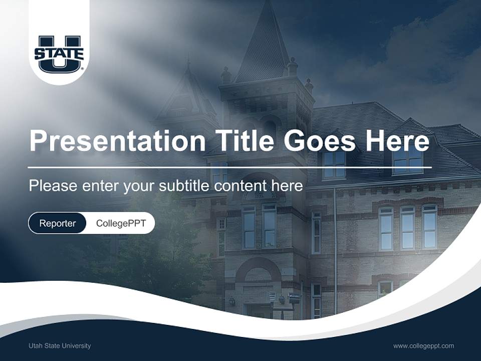 Utah State University Lecture Sharing and Networking Event PPT Template4:3 ratio PPT effect preview image4