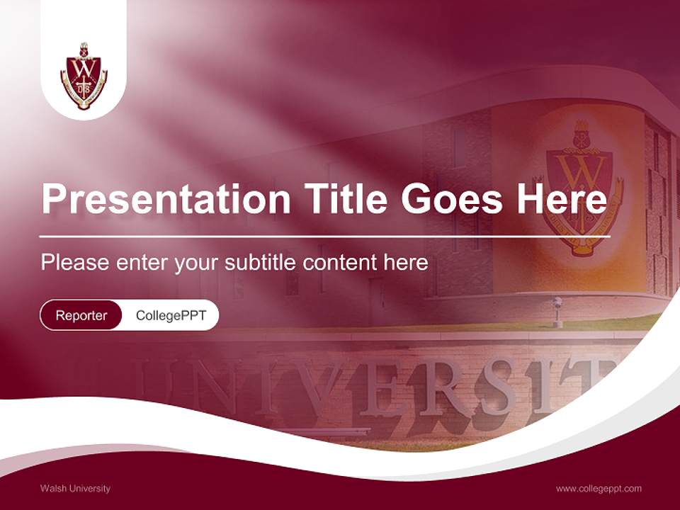 Walsh University Lecture Sharing and Networking Event PPT Template4:3 ratio PPT effect preview image4