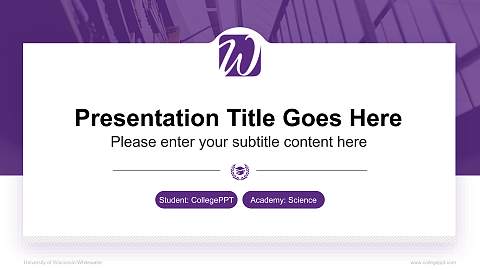 University of Wisconsin-Whitewater National Scholarship Defense PPT Template