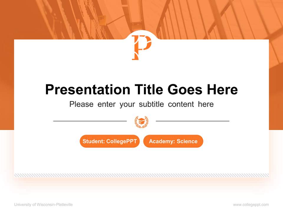 University of Wisconsin-Platteville National Scholarship Defense PPT Template4:3 ratio PPT effect preview image4