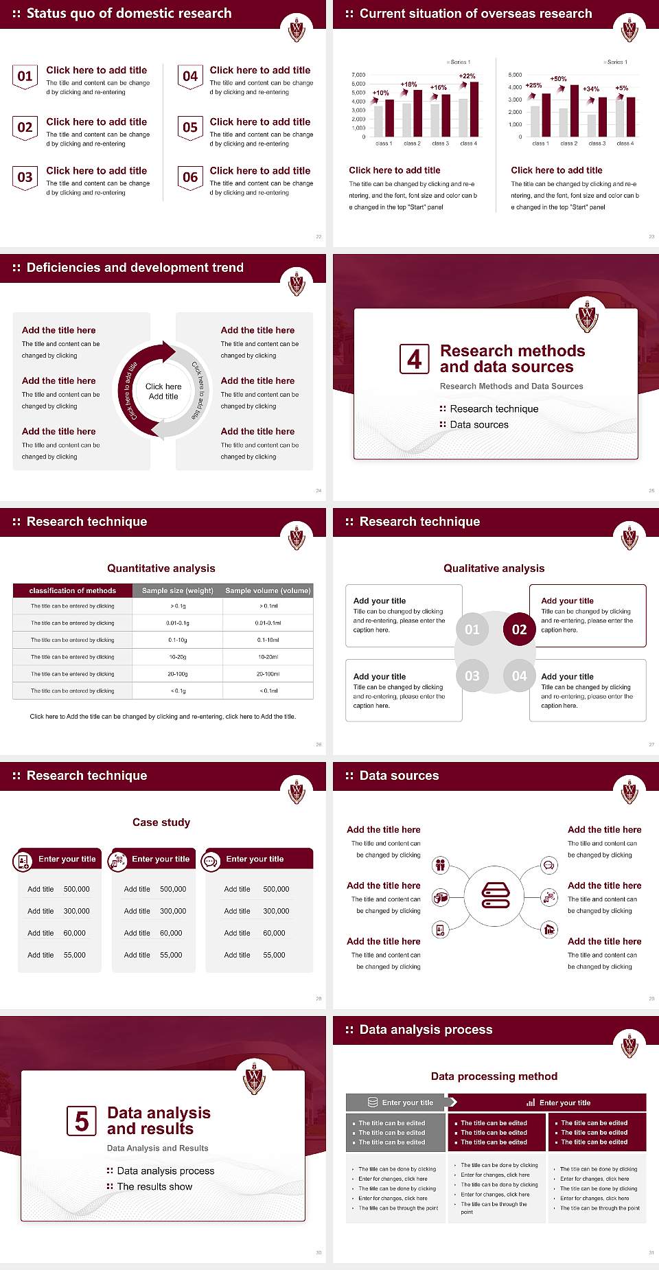 Walsh University Graduation Thesis Defense PPT Template4:3 ratio PPT effect preview image4