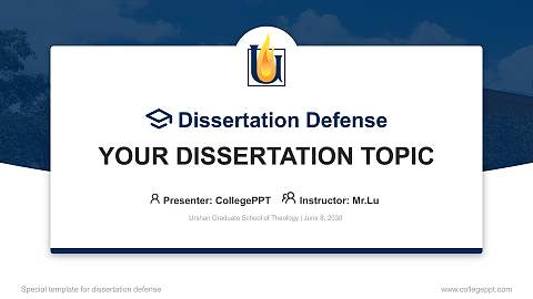 Urshan Graduate School of Theology Graduation Thesis Defense PPT Template