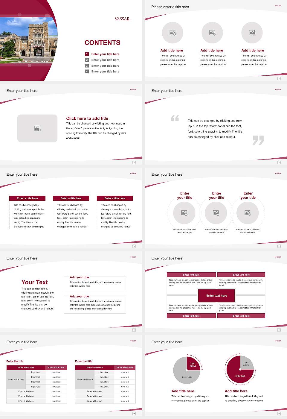 Vassar College Course/Courseware Creation PPT Template16:9 ratio PPT effect preview image2