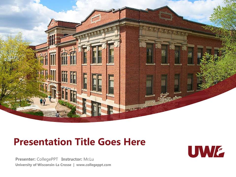 University of Wisconsin-La Crosse Course/Courseware Creation PPT Template4:3 ratio PPT effect preview image5