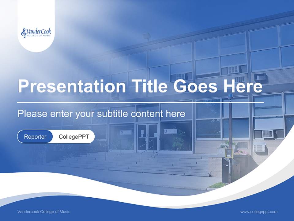 Vandercook College of Music Lecture Sharing and Networking Event PPT Template4:3 ratio PPT effect preview image4