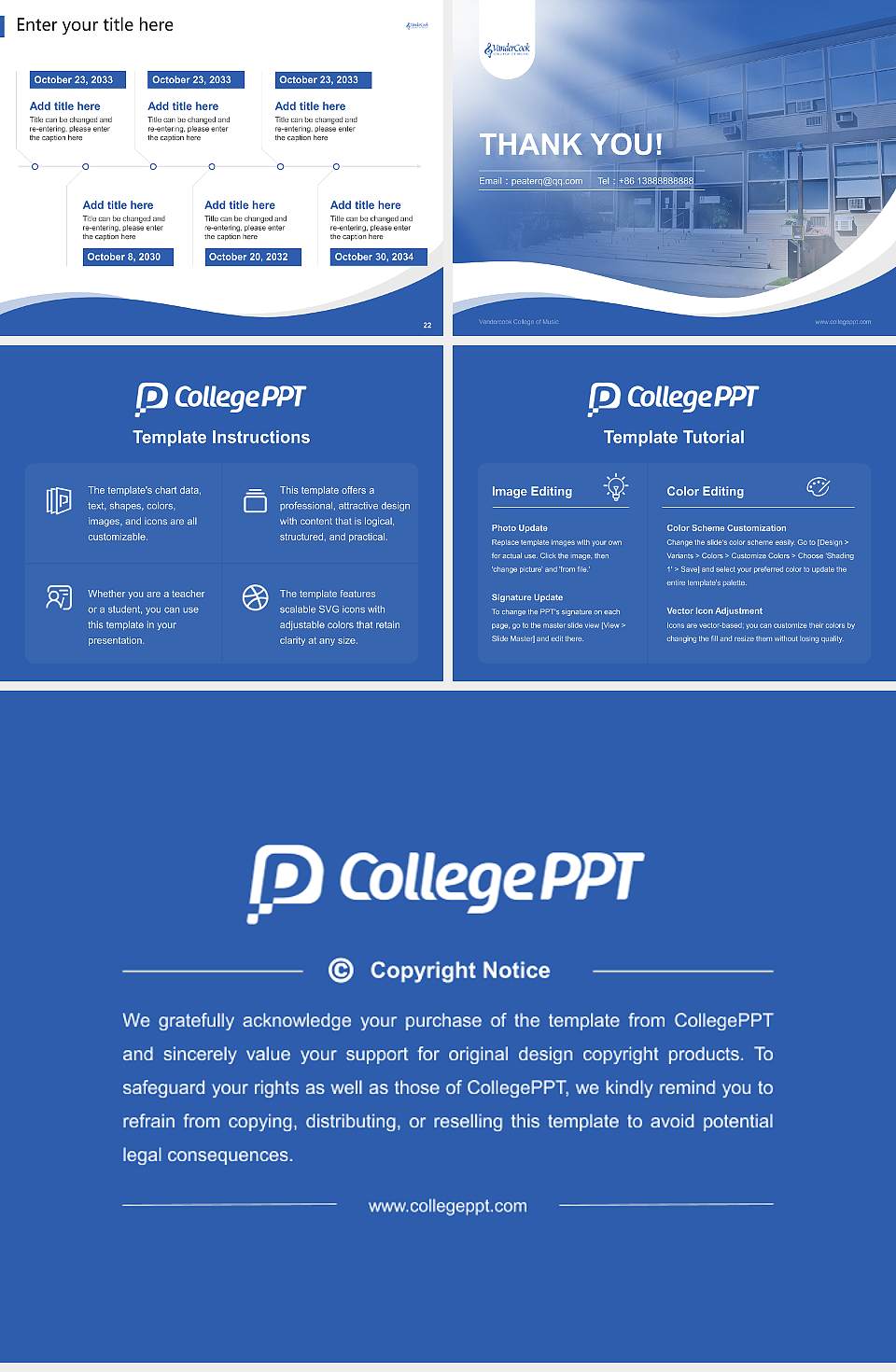 Vandercook College of Music Lecture Sharing and Networking Event PPT Template4:3 ratio PPT effect preview image4