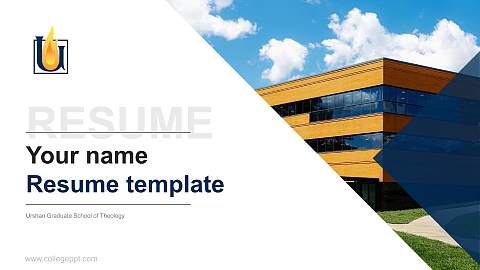 Urshan Graduate School of Theology Resume PPT Template