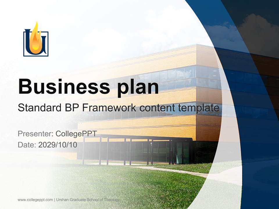 Urshan Graduate School of Theology Competition/Entrepreneurship Contest PPT Template4:3 ratio PPT effect preview image9