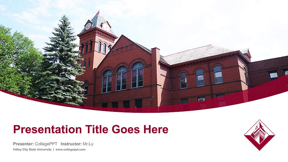 Valley City State University Course/Courseware Creation PPT Template16:9 ratio PPT effect preview image