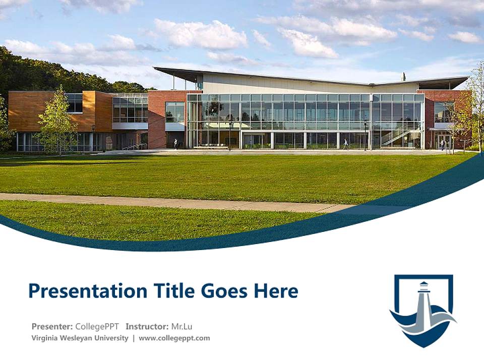 Virginia Wesleyan University Course/Courseware Creation PPT Template4:3 ratio PPT effect preview image1