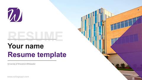 University of Wisconsin-Whitewater Resume PPT Template