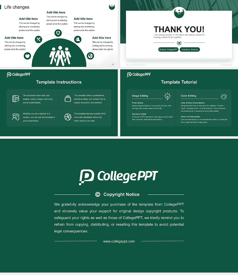 University of Wisconsin-Green Bay National Scholarship Defense PPT Template16:9 ratio PPT effect preview image4