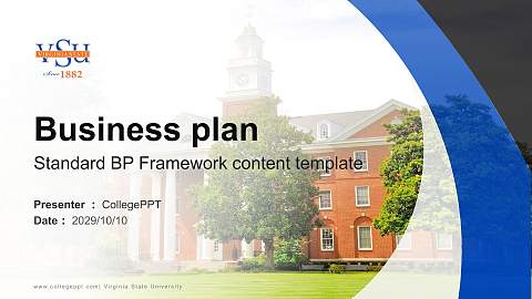 Virginia State University Competition/Entrepreneurship Contest PPT Template