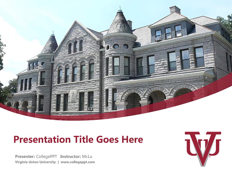 Virginia Union University Course/Courseware Creation PPT Template4:3 ratio PPT effect preview image5