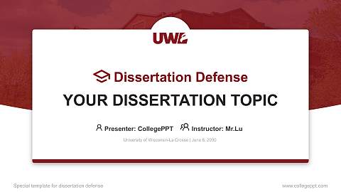 University of Wisconsin-La Crosse Graduation Thesis Defense PPT Template