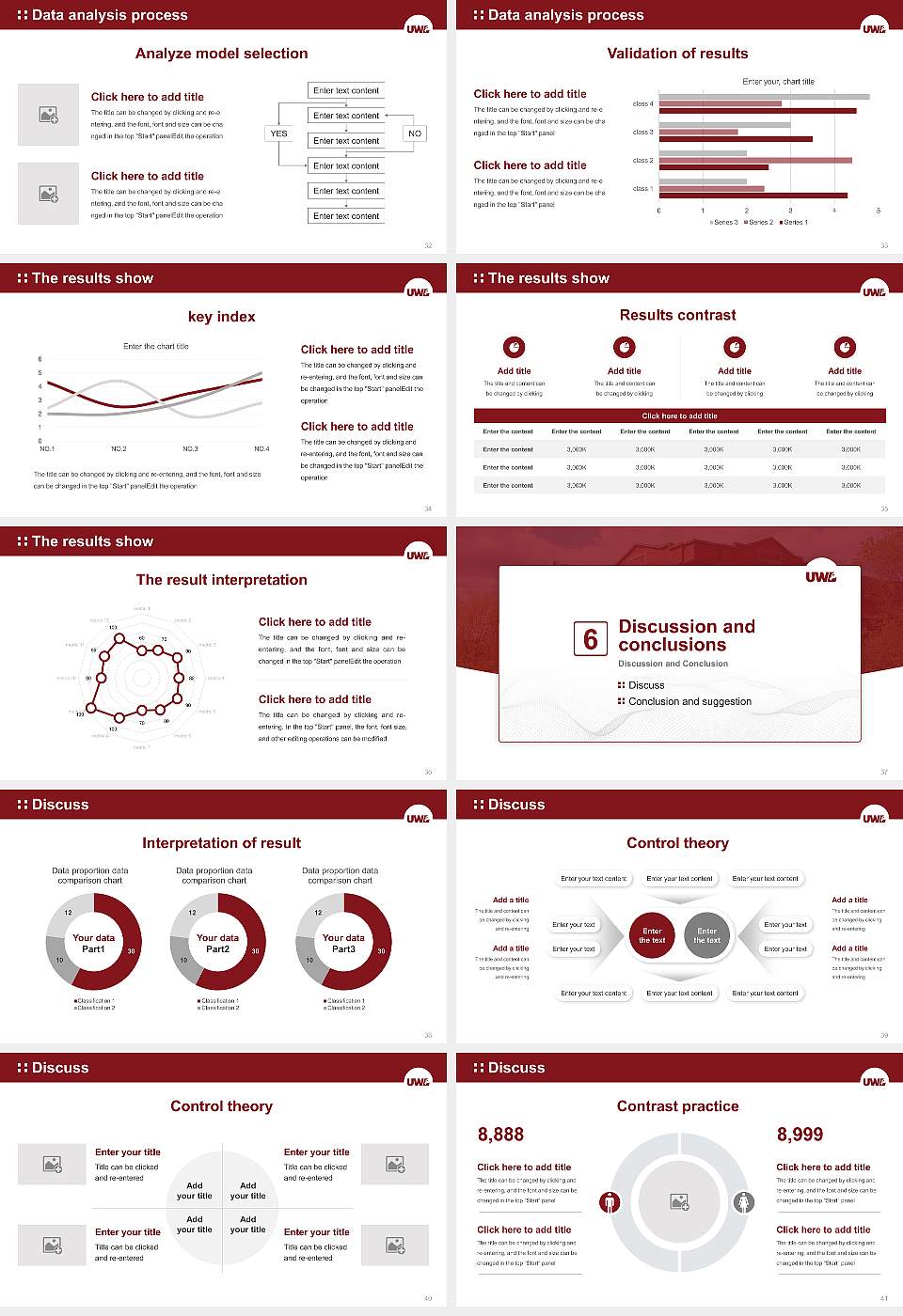 University of Wisconsin-La Crosse Graduation Thesis Defense PPT Template16:9 ratio PPT effect preview image5