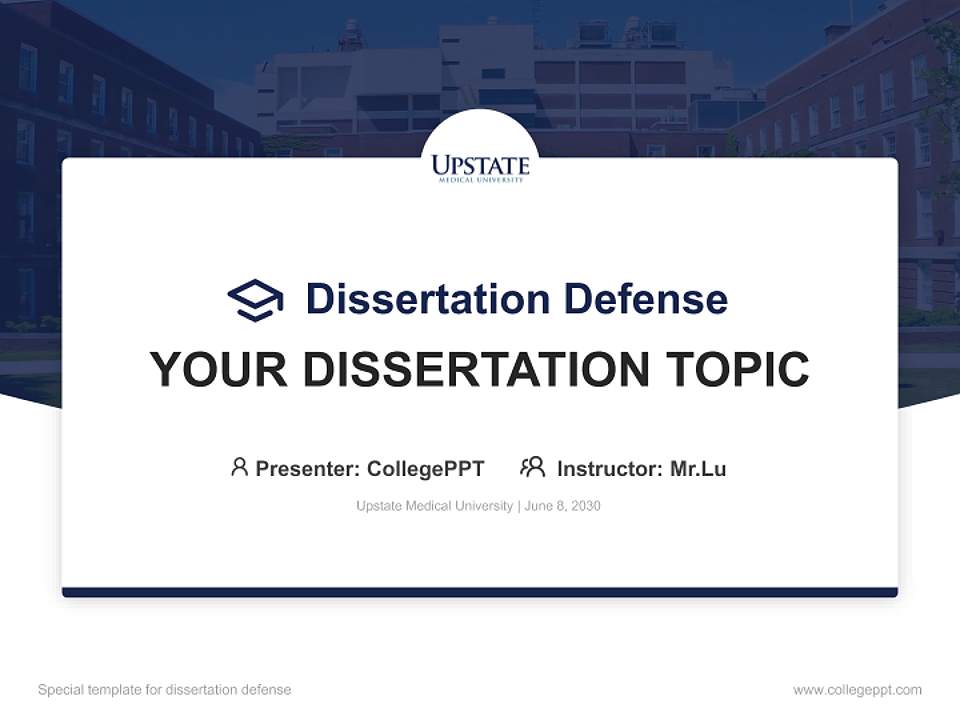 Upstate Medical University Graduation Thesis Defense PPT Template4:3 ratio PPT effect preview image7
