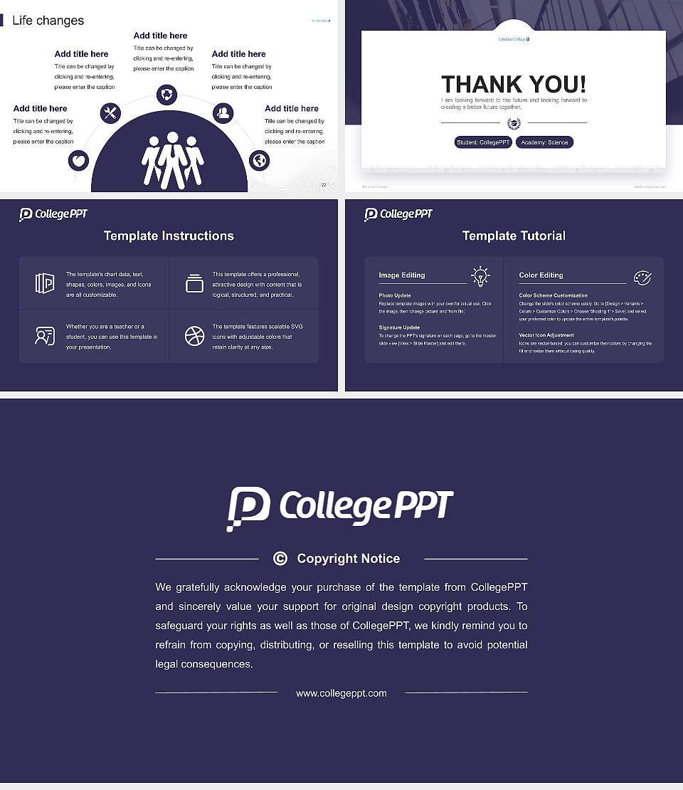 Ursuline College National Scholarship Defense PPT Template16:9 ratio PPT effect preview image4