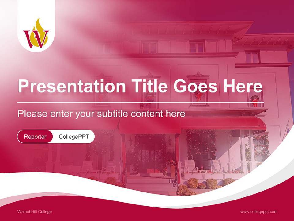Walnut Hill College Lecture Sharing and Networking Event PPT Template4:3 ratio PPT effect preview image4