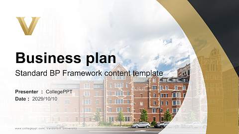Vanderbilt University Competition/Entrepreneurship Contest PPT Template