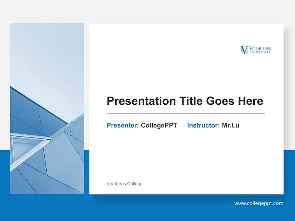 Voorhees College General Purpose PPT Template4:3 ratio PPT effect preview image6