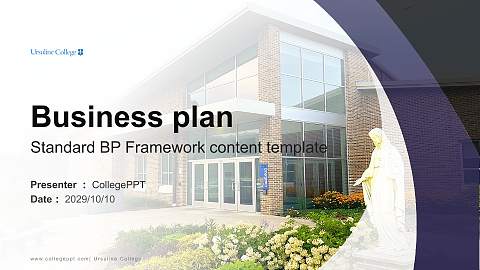 Ursuline College Competition/Entrepreneurship Contest PPT Template