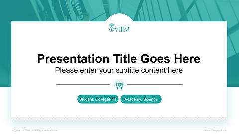 Virginia University of Integrative Medicine National Scholarship Defense PPT Template