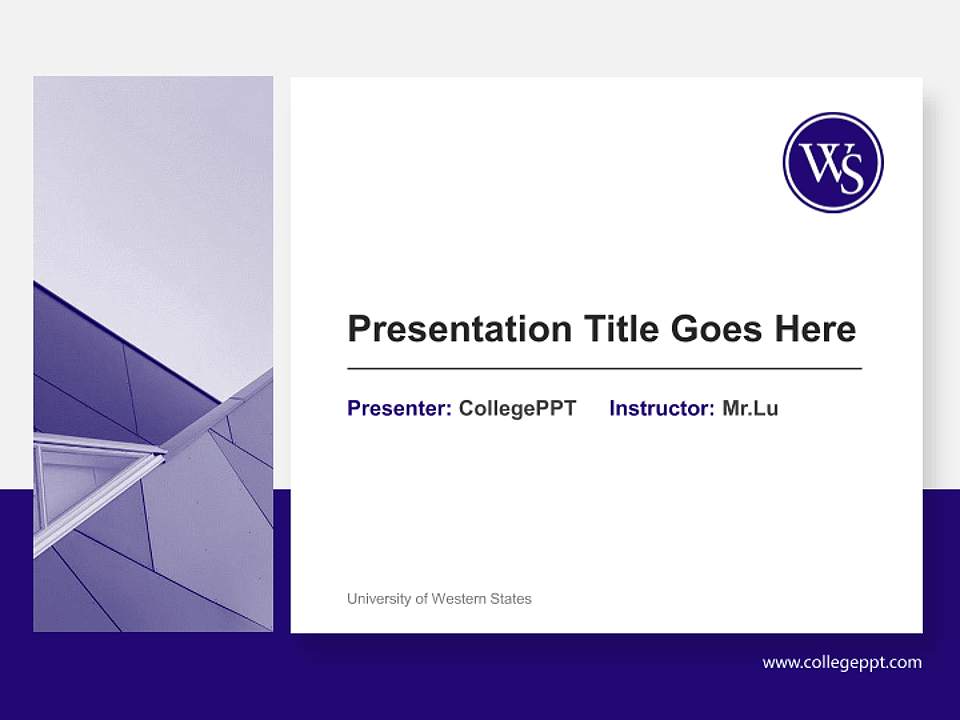University of Western States General Purpose PPT Template4:3 ratio PPT effect preview image6