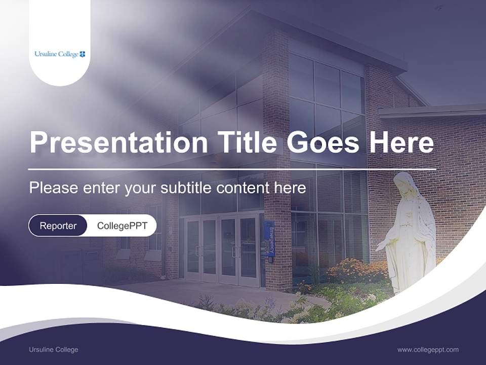 Ursuline College Lecture Sharing and Networking Event PPT Template4:3 ratio PPT effect preview image4