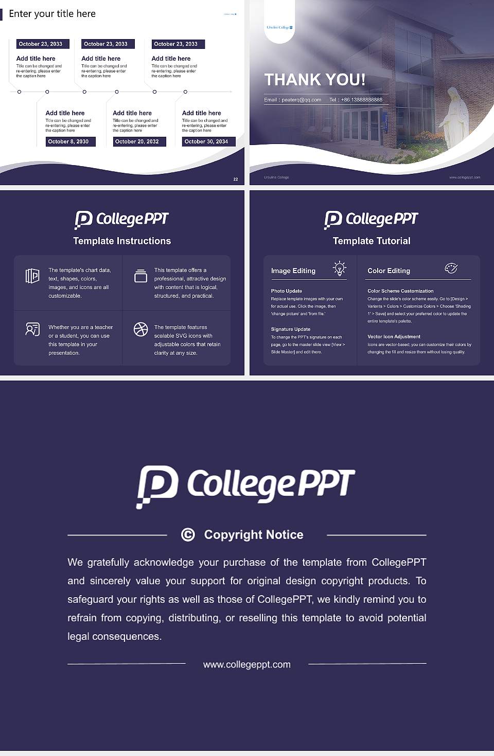 Ursuline College Lecture Sharing and Networking Event PPT Template4:3 ratio PPT effect preview image4