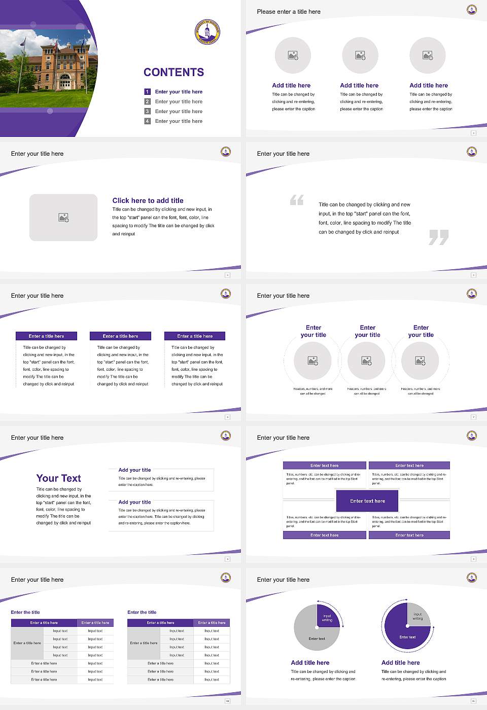 University of Wisconsin-Stevens Point Course/Courseware Creation PPT Template16:9 ratio PPT effect preview image2