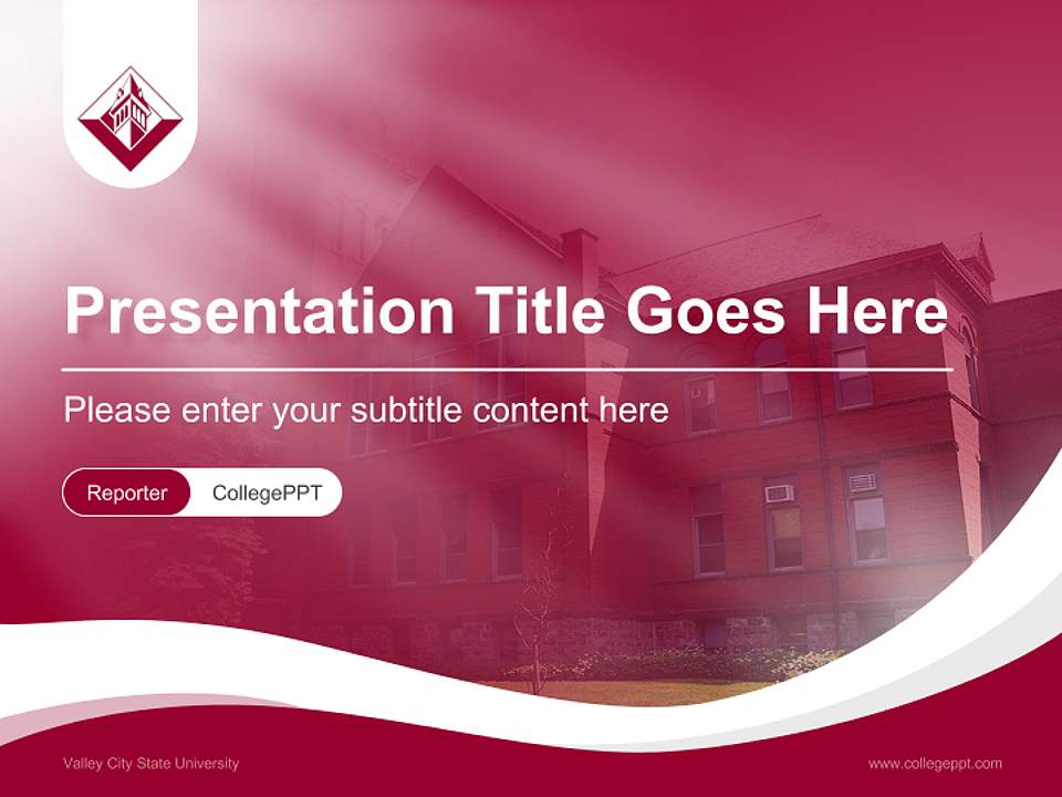 Valley City State University Lecture Sharing and Networking Event PPT Template4:3 ratio PPT effect preview image4