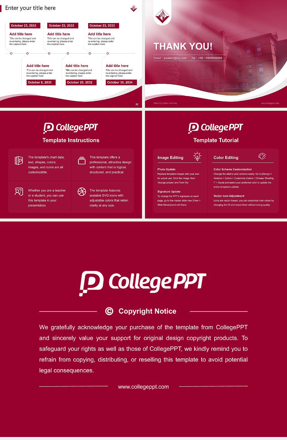Valley City State University Lecture Sharing and Networking Event PPT Template4:3 ratio PPT effect preview image4