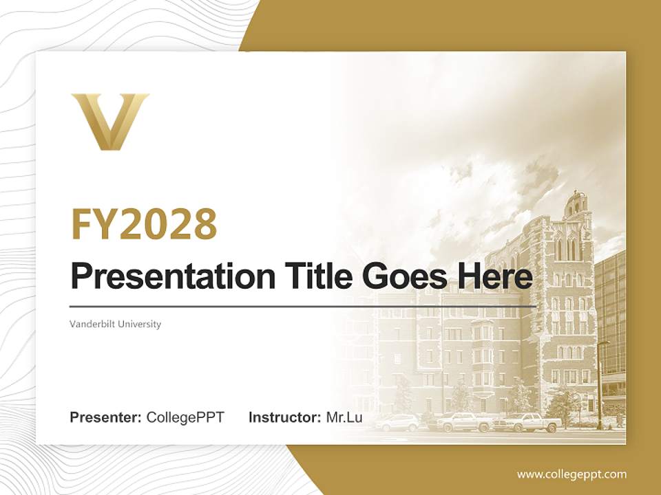 Vanderbilt University Academic Presentation/Research Findings Report PPT Template4:3 ratio PPT effect preview image5